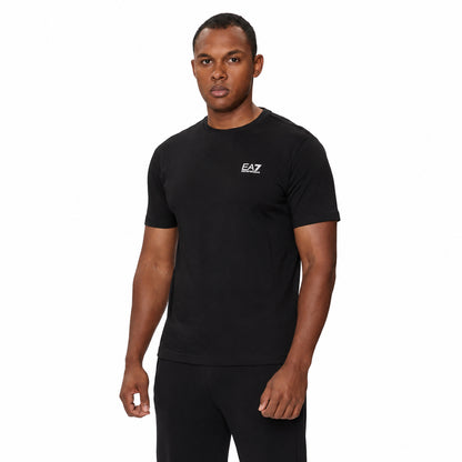 EA7 Maglia a maniche corte nera, confortevole e versatile, ideale per il tempo libero 8NPT25-1200