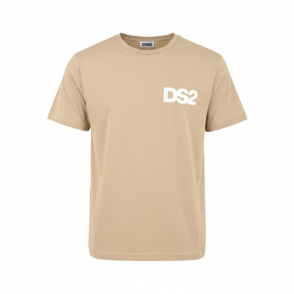 DS2 T-Shirt SS26267 manica corta colore Sabbia su sfondo bianco