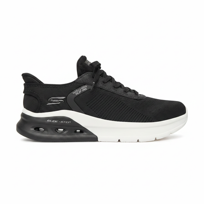 Skechers Bobs Arc Waves 2.0 118317 sneaker uomo Nero su sfondo bianco punta a destra
