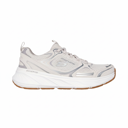 Skechers Edgeride Silver Eclipse 150475 sneaker running Naturale/Argento su sfondo bianco