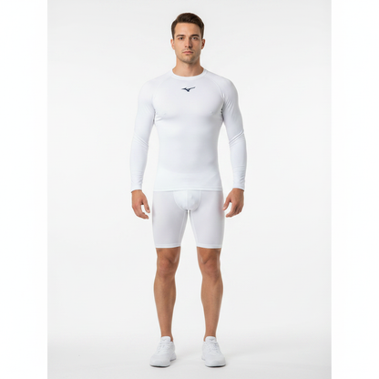 Mizuno Team Core LS Underwear 32EA704571 - Bianco indossato
