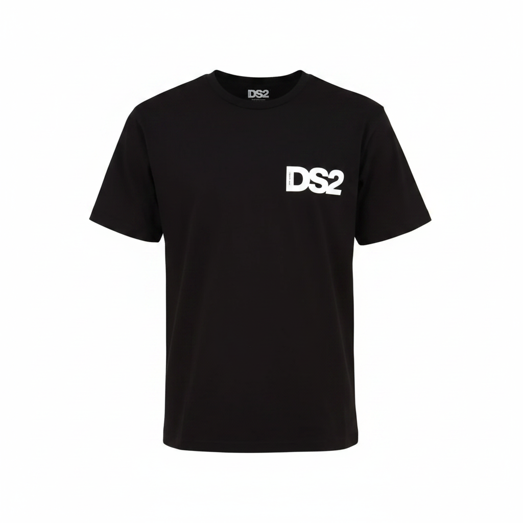 DS2 T-Shirt SS26267 manica corta colore Nero su sfondo bianco