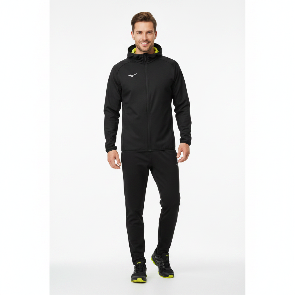 Mizuno Team MZNRB Micro Hoodie Jacket Unisex Nero