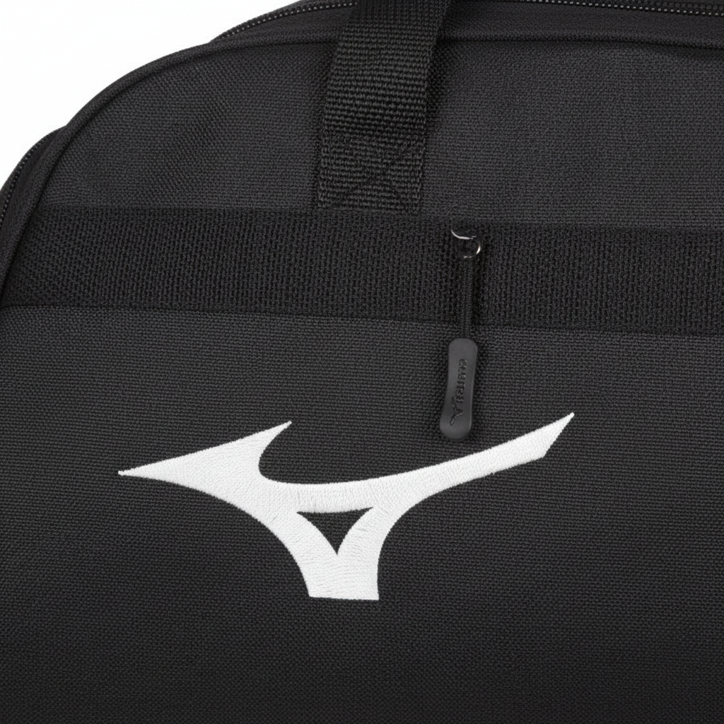Mizuno Team Holdall Medium 33EY8W0909 - dettaglio logo e zip