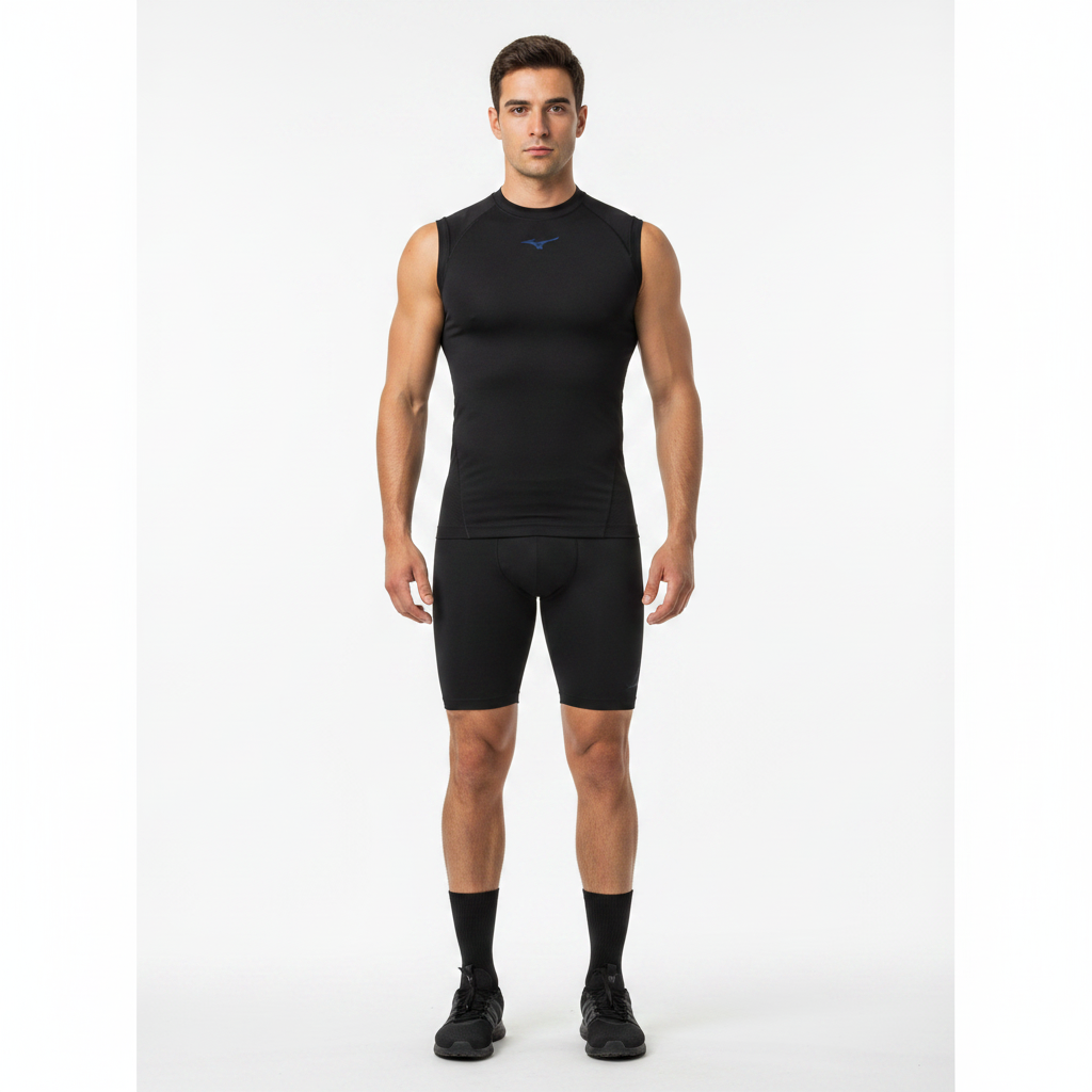 Mizuno Team Core Sleeveless Underwear 32EA704609 - Nero indossato