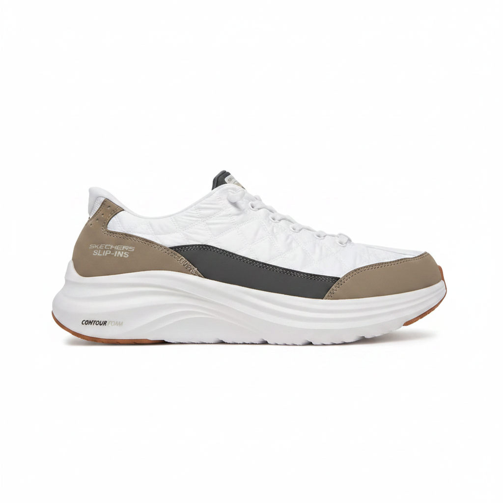 Skechers Contour Foam Cozy Fit 232619 sneaker uomo Bianco su sfondo bianco