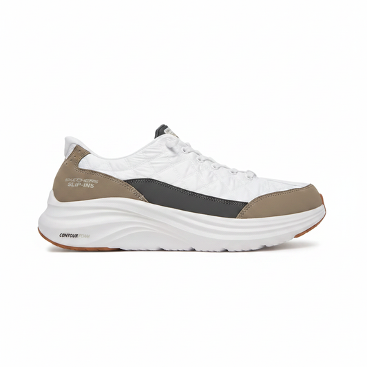 Skechers Contour Foam Cozy Fit 232619 sneaker uomo Bianco su sfondo bianco