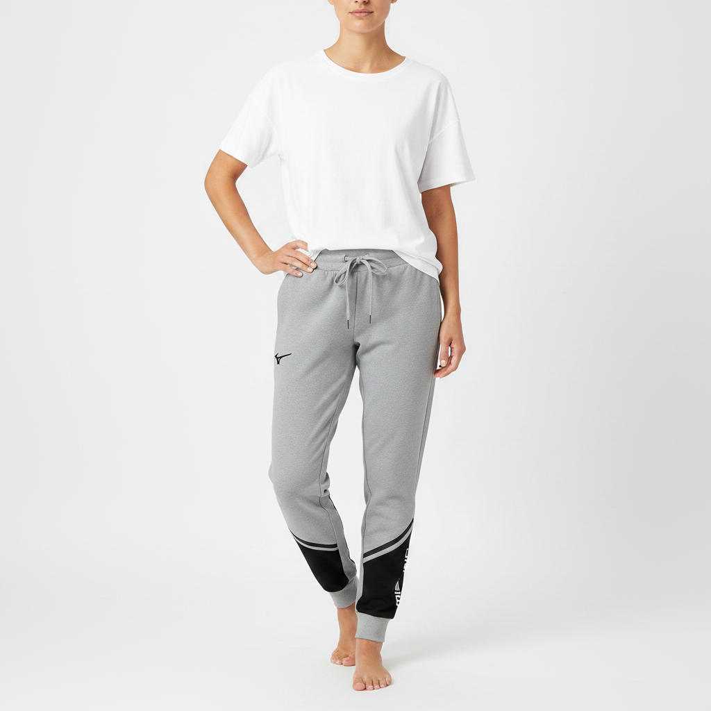 Mizuno Athletic Sweat Pant Wos K2GDA20105 indossata - Grigio