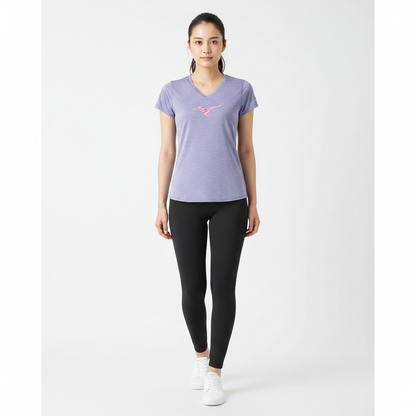 Mizuno Impulse Core RB Tee J2GAA20768 indossata - Glicine