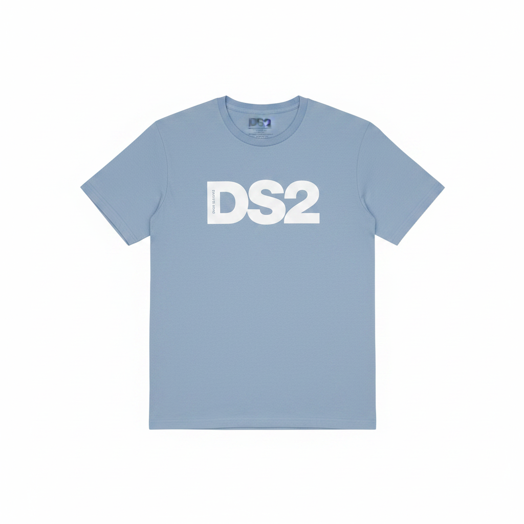 DS2 T-Shirt SS26272 manica corta colore Celeste su sfondo bianco