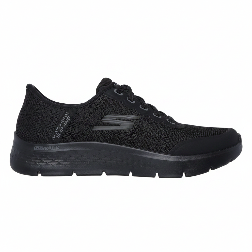 Skechers Go Walk Flex Netro 216332 sneaker walking Nero su sfondo bianco