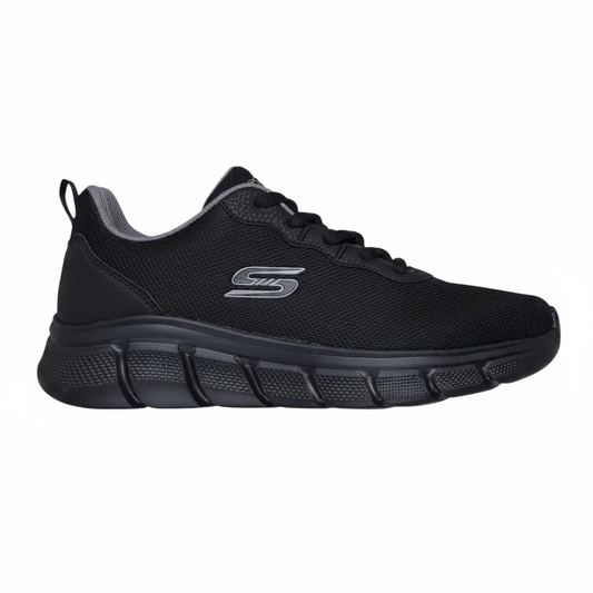 Skechers Bobs B Flex Icy Edge 118109 sneaker uomo Nero su sfondo bianco