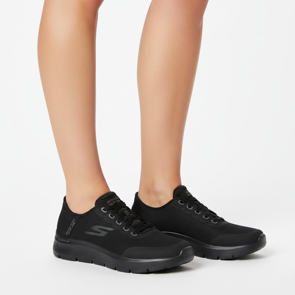 Persona che indossa le Skechers Go Walk Flex Netro 216332 sneaker walking Nero