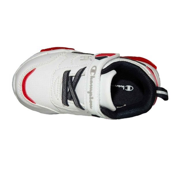 CHAMPION WAVE PU B TD LOW CUT SHOE WHT/NNY/RED S32817-WW005