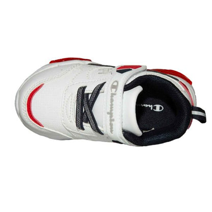 CHAMPION WAVE PU B TD LOW CUT SHOE WHT/NNY/RED S32817-WW005