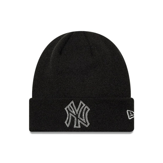 New Era Metallic Outline Beanie Berretto Invernale Unisex in Acrilico Nero Black Taglia Unica 60915899