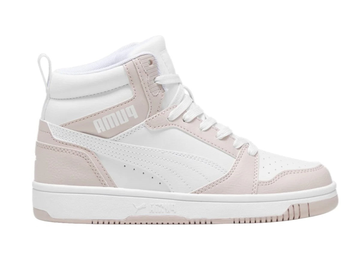 PUMA REBOUND V6 MID JR MAUVE MIST-PUMA WHITE 393831-20