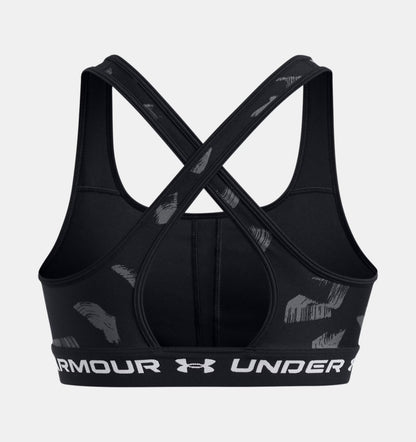 UNDER ARMOUR CROSSBACK MID PRINT BLACK 1361042-009
