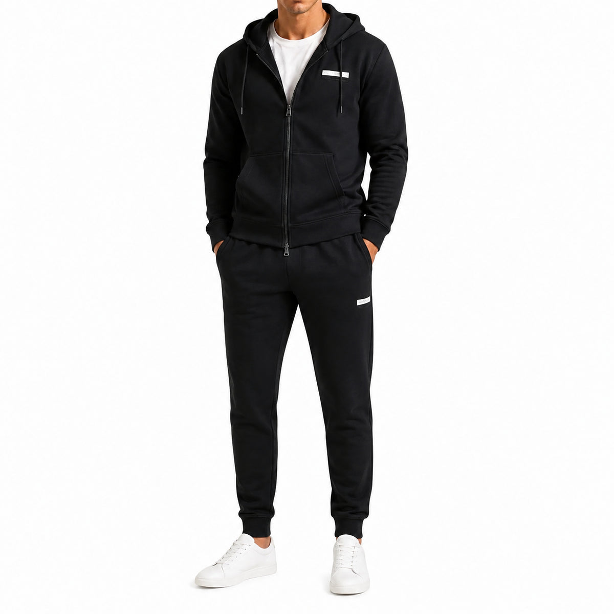 EA7 Tuta Uomo Jersey Nero e Bianco - 7M002430-MC001 – foto 5