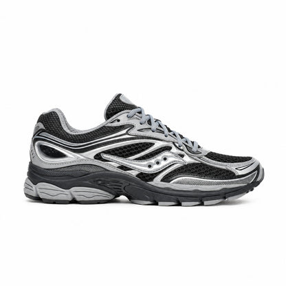 Saucony ProGrid Omni 9 Sneakers Unisex Scarpe Retro Running Uomo Donna Mesh ed Ecopelle Ammortizzazione ProGrid Nero Argento 36-46 S70739-13
