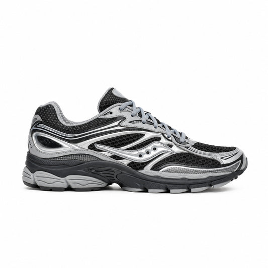 Saucony ProGrid Omni 9 Sneakers Unisex Scarpe Retro Running Uomo Donna Mesh ed Ecopelle Ammortizzazione ProGrid Nero Argento 36-46 S70739-13