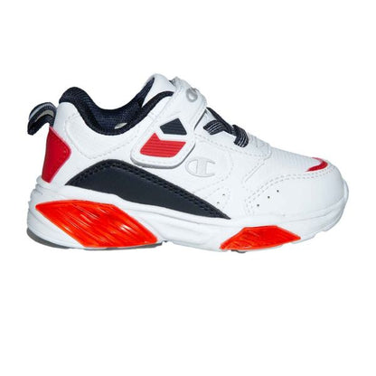 CHAMPION WAVE PU B TD LOW CUT SHOE WHT/NNY/RED S32817-WW005