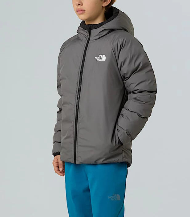 THE NORTH FACE B REVERSIBLE PERRITO HOODED JACKET TNF BLACK/SMOKED PEARL NF0A88TWWOO1