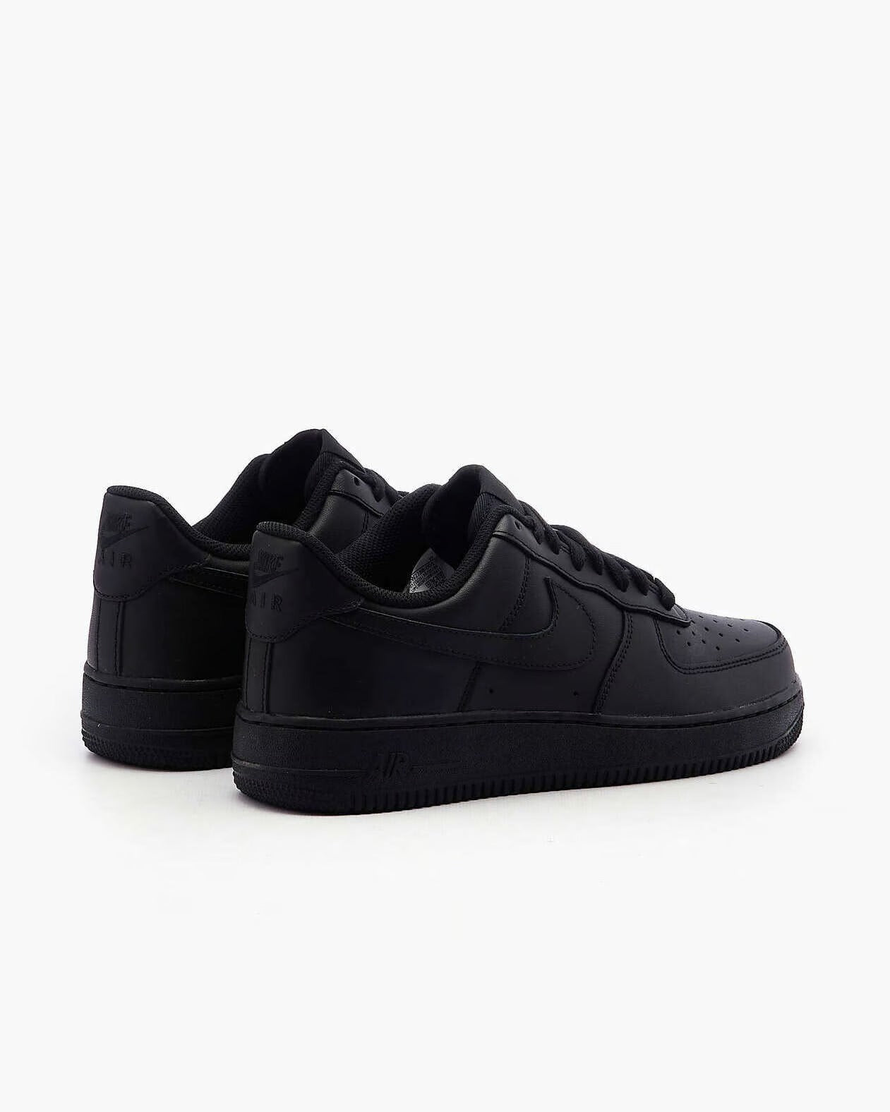 Nike AIR FORCE 1 '07 scarpe in pelle total black uomo nero CW2288-001