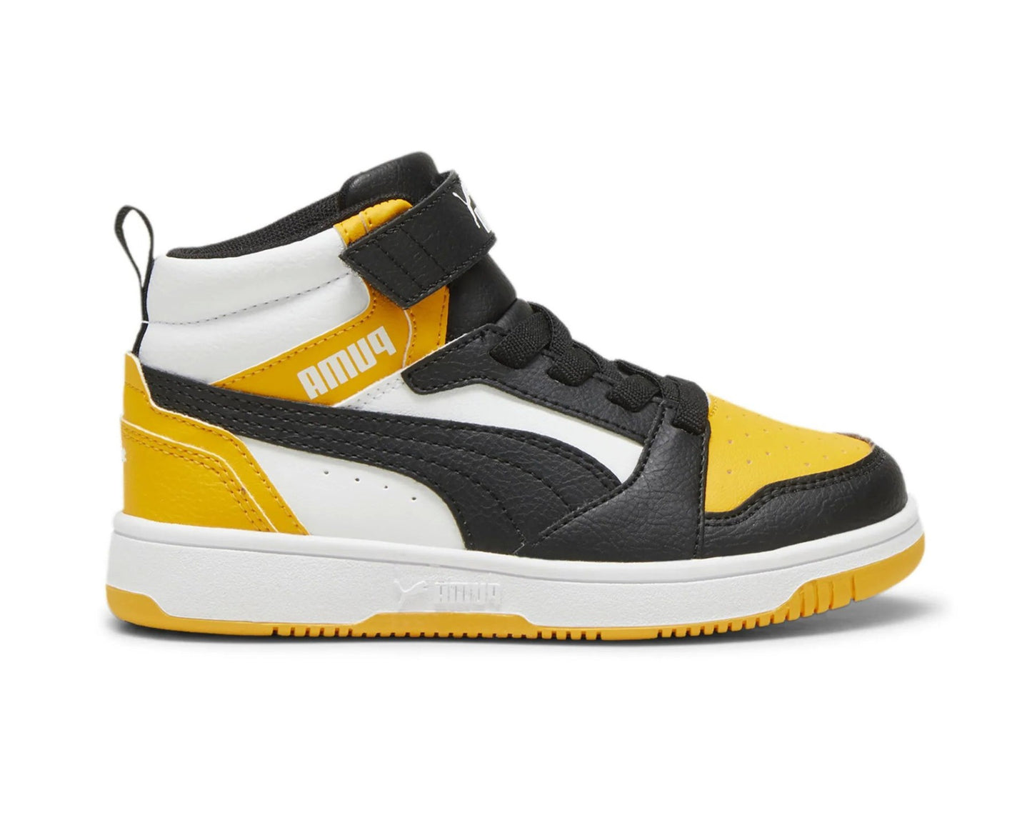 PUMA REBOUND V6 MID AC+ PS PUMA WHITE-PUMA BLACK-TANGERINE 393832-19