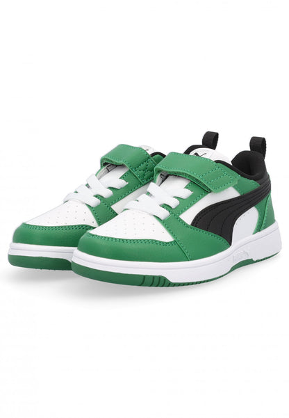 PUMA REBOUND V6 LO AC PS PUMA WHITE-PUMA BLACK-ARCHIVE GREEN 397419-05