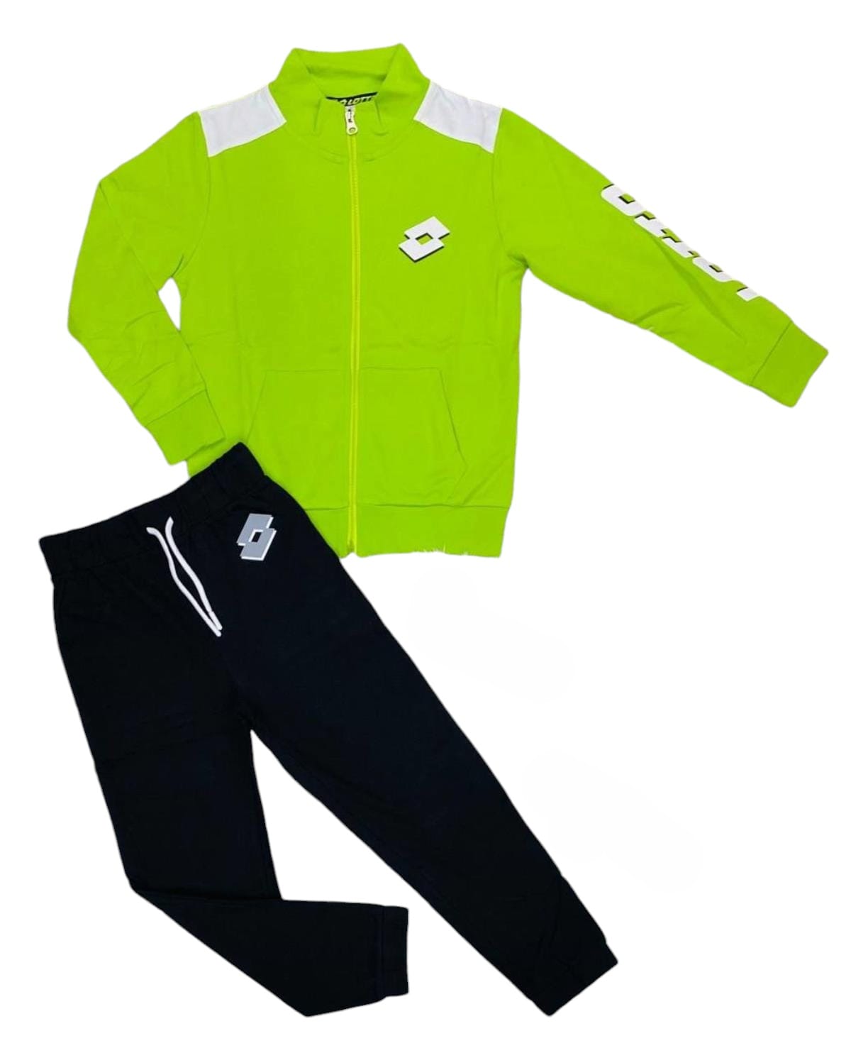 LOTTO COMPLETO 2 PEZZI VERDE LIME/NERO LT0137-025