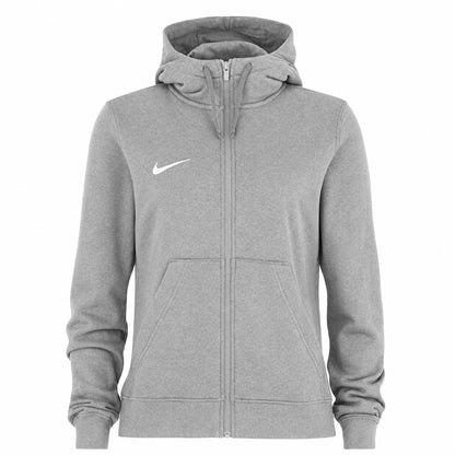 Nike Team Club Full Zip Hoodie FT 0225NZ-063 | Felpa con Cappuccio e Zip Donna | Grigio