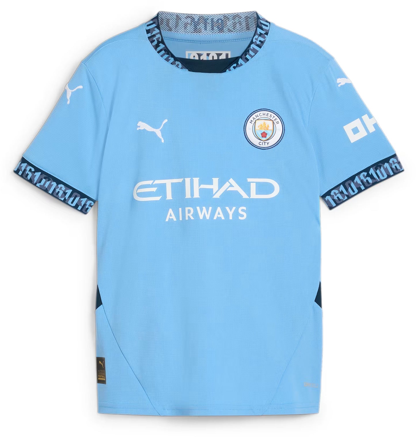 PUMA MCFC HOME JERSEY REPLICA JR TEAM LIGHT BLUE-MARINE BLUE 775078-01