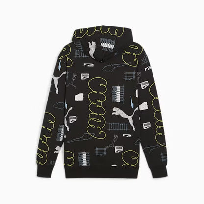 PUMA CLASSICS BRAND LOVE AOP HOODIE TR BLACK-AOP 624300-01