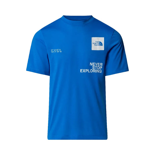 THE NORTH FACE M MOUNTAIN FOUNDATION COORDINATES TEE HERO BLUE NF0A8BQXT4S1