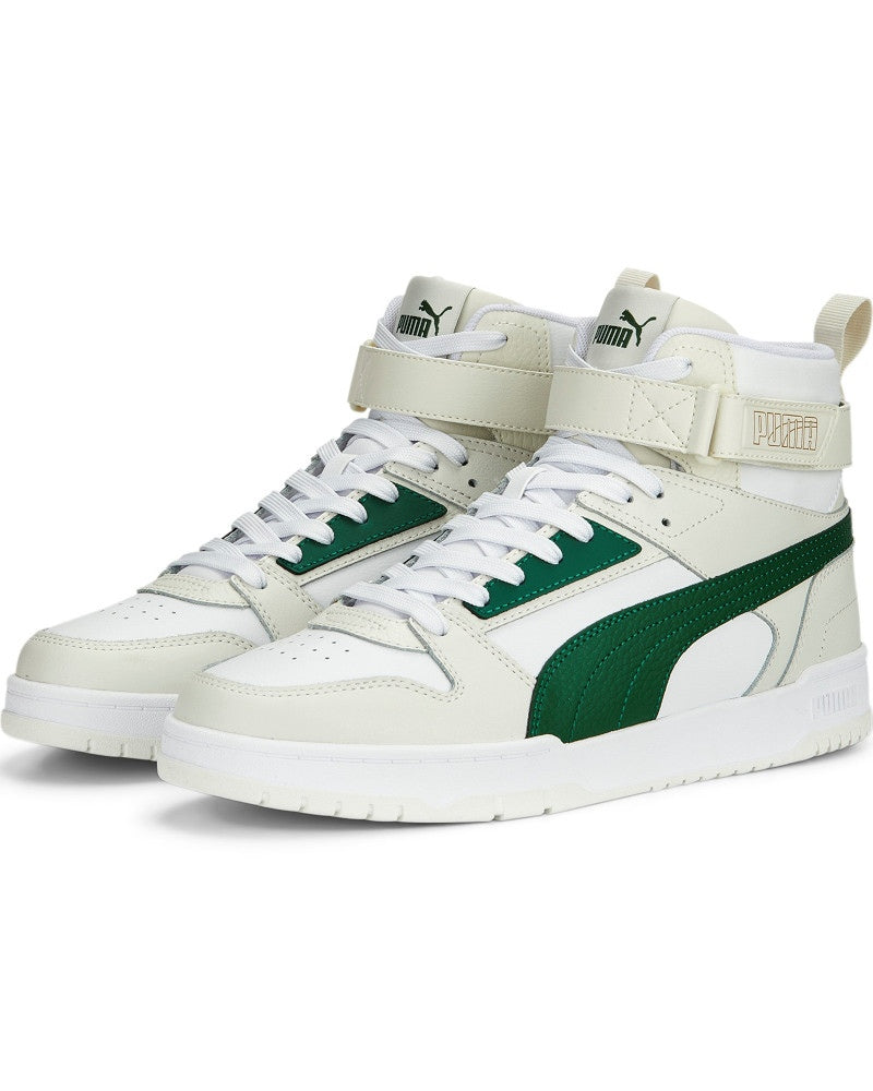 PUMA RBD Game PUMA White-Vine-Vapor Gray-PUMA Gold scarpe basket uomo bianco 385839-10
