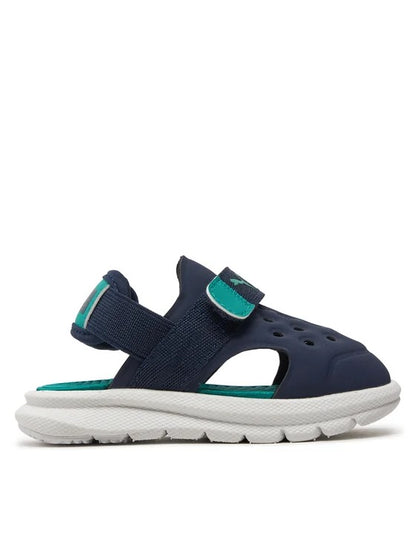 PUMA EVOLVE SANDAL AC INF NAVY-SPARKLING GREEN-WHITE 389148-08