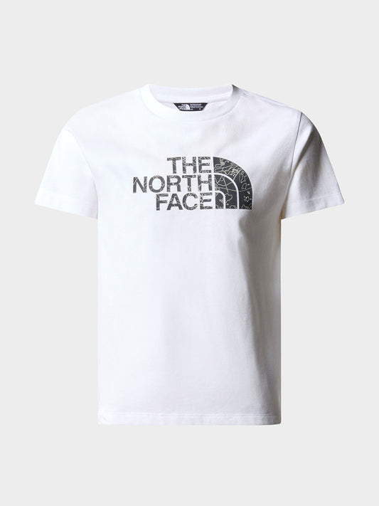 THE NORTH FACE B S/S EASY TEE TNF WHITE/ASPHALT GREY NF0A87T6XOY1