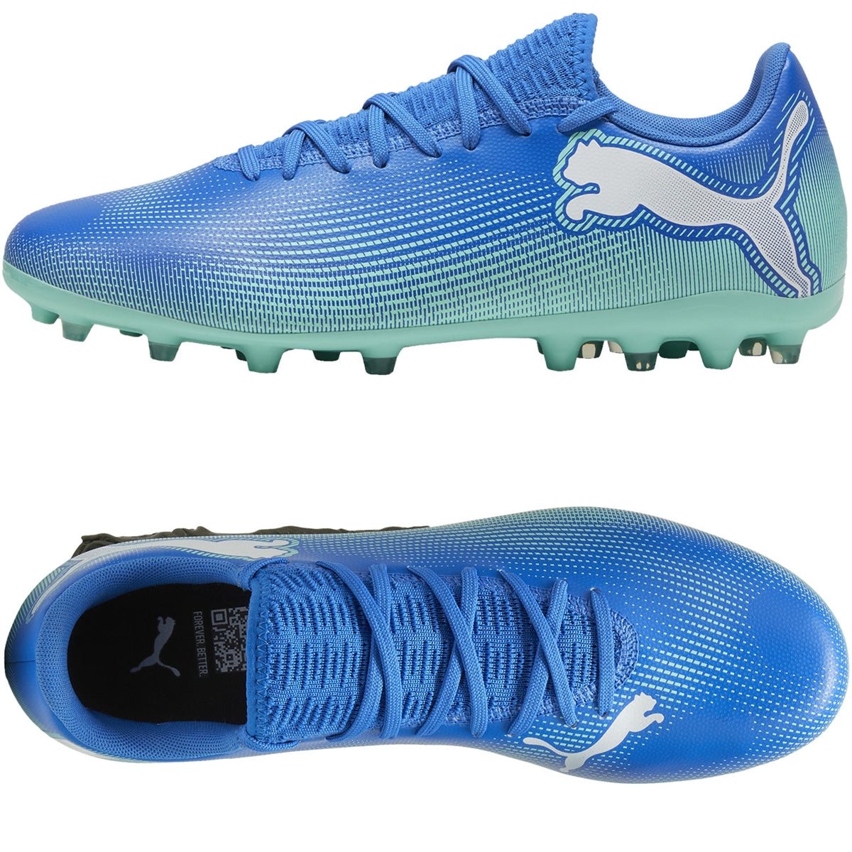 PUMA FUTURE 7 PLAY MG HYPERLINK BLUE-MINT-PUMA WHITE 107941-01
