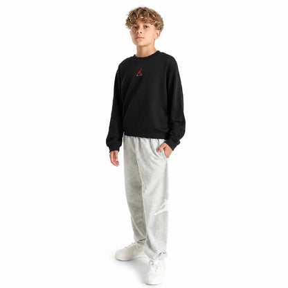Jordan Brooklyn Fleece Crew – Felpa Bambino Nera
