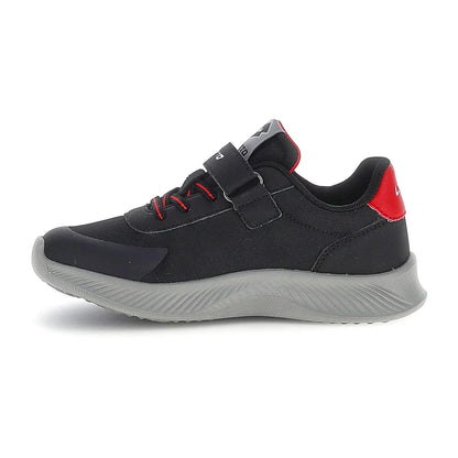Lotto Run 95 AMF CL S – Scarpe running bambino nero/bianco/rosso (All Black/White/Flame Red) in mesh – 224618-8GD