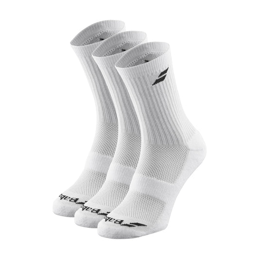 Babolat 3 Pairs Pack Junior Calze Tennis Bianche
