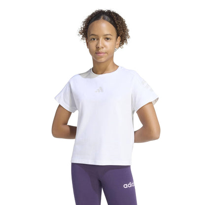 ADIDAS ADI JG FI 3S TEE WHITE/GREONE KB6896