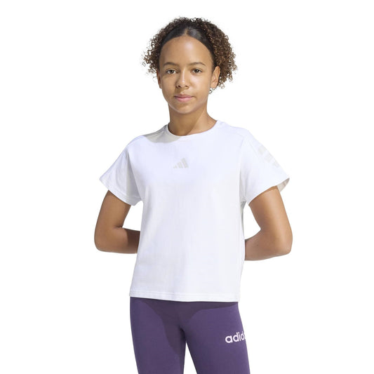 ADIDAS ADI JG FI 3S TEE WHITE/GREONE KB6896