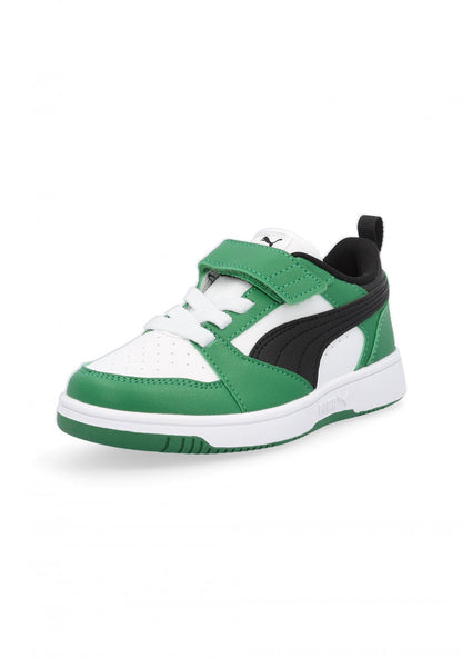 PUMA REBOUND V6 LO AC PS PUMA WHITE-PUMA BLACK-ARCHIVE GREEN 397419-05