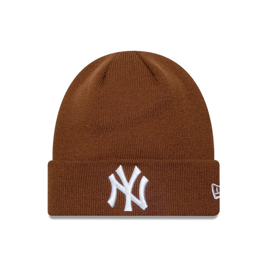 New Era New York Yankees League Essential Beanie Berretto Invernale Unisex in Acrilico Marrone Brown Taglia Unica 60915757