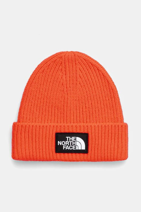 THE NORTH FACE KIDS TNF BOX LOGO CUFFED BEANIE RADIANT POPPY NF0A7WGCP2B1