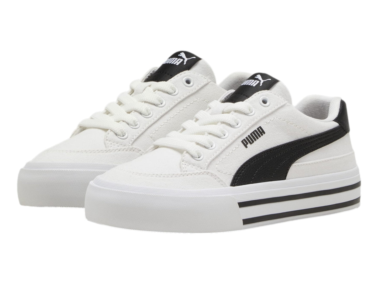 PUMA COURT CLASSIC VULC FS JR WHITE-BLACK 396558-02