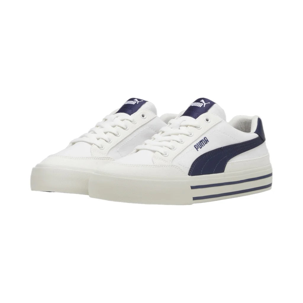 PUMA COURT CLASSIC VULC FS WHITE-NAVY-VAPOR GRAY 396353-04