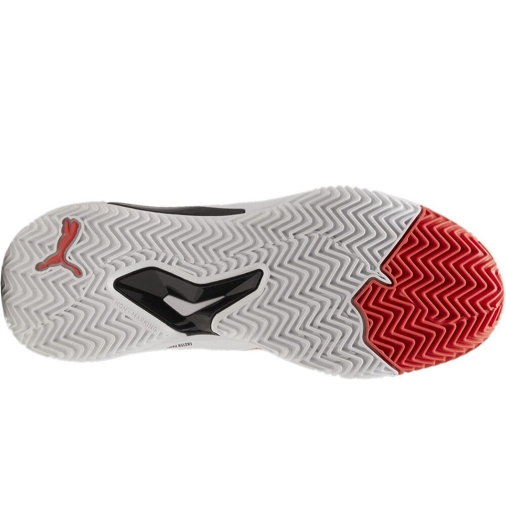 PUMA NOVA SMASH WHITE-BLACK-ACTIVE RED 107600-02